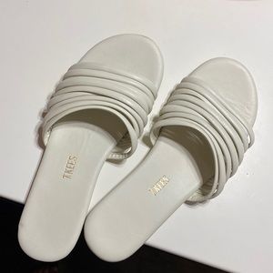 Tkees size 8 cream sandals. Barely worn